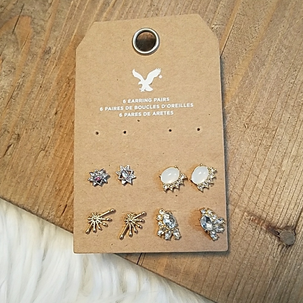 💝AMERICAN EAGLE Outfitters New! 4 Pairs Earrings - Picture 2 of 4